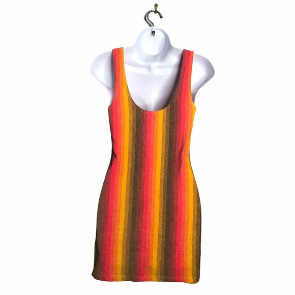 Ecote | Summer Striped Mini Dress Towel Material - Picture 6 of 10